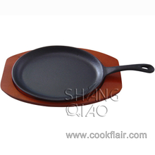 Pre-seasoned Cast Iron Fajita Sizzler Plate