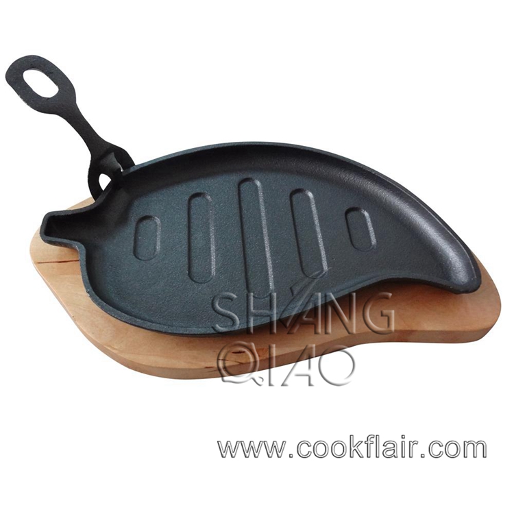 Cast iron Steak Sizzling Plate with Server Base
