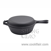 Non-stick Cast Iron Combo Skillet and Pot