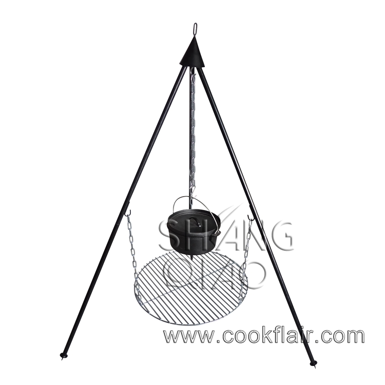 Campfire Grill Grate and Tripod for Dutch Oven
