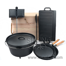 Cast Iron Camping 9 piece Cookware Set